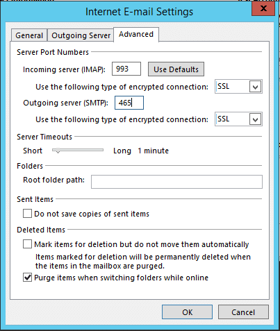 Voor een dagje uit onderdelen Verbinding Yahoo IMAP Settings for Outlook 2013 | 4iT