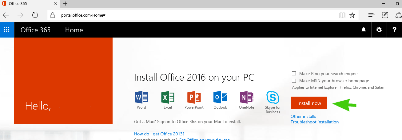 how to install office 365 apps for free