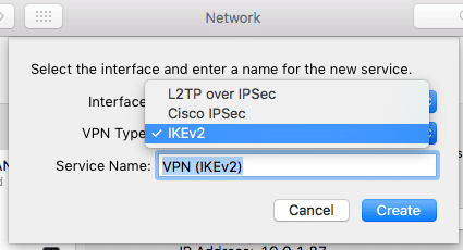 PPTP VPN Mac OS Sierra