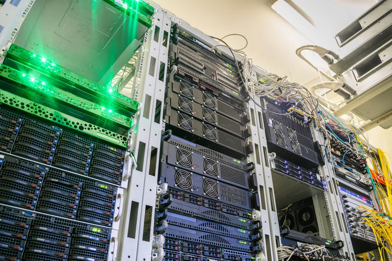 Backup storage and server hardware in a Sydney office server cabinet