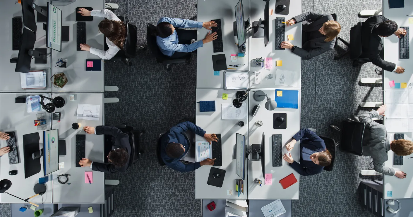 Co-managed IT collaboration between an internal IT staff member and 4iT in a Sydney office