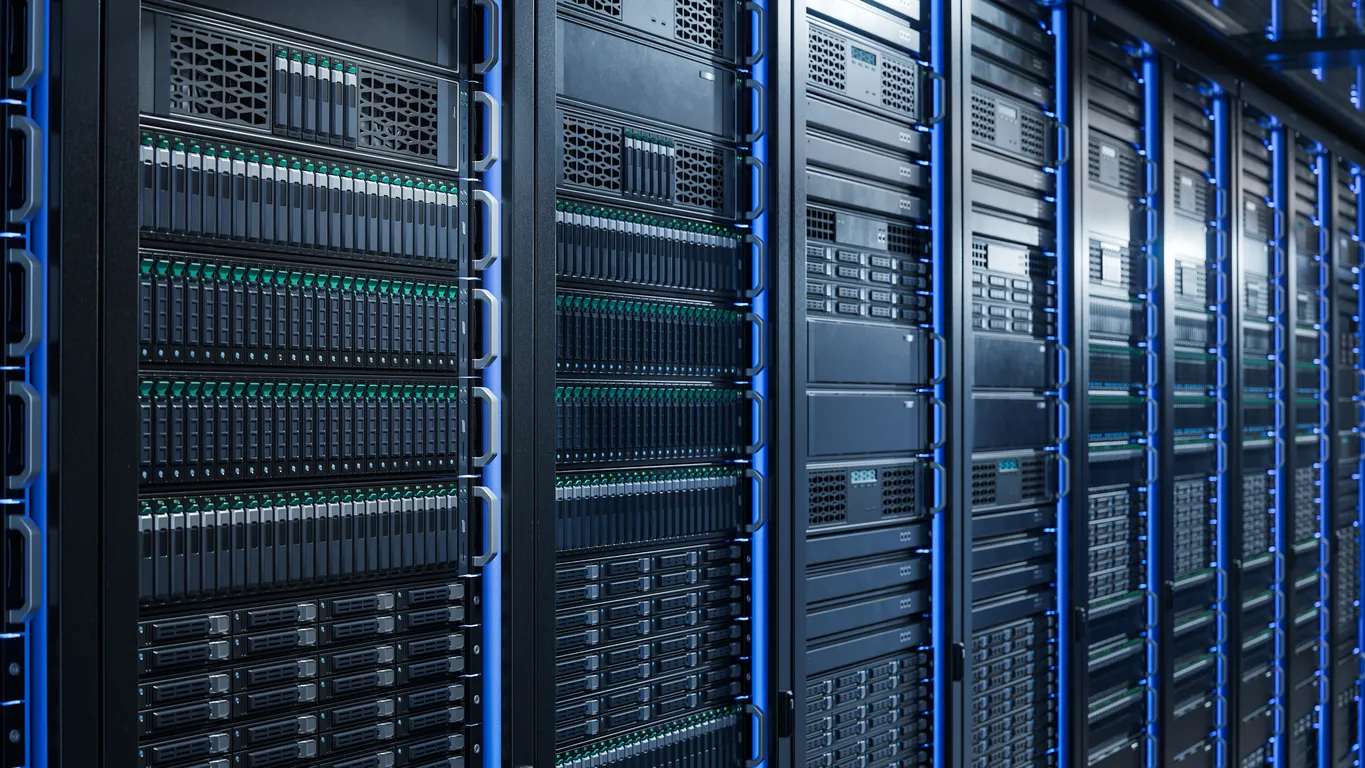 Server storage hardware representing long-term email archiving