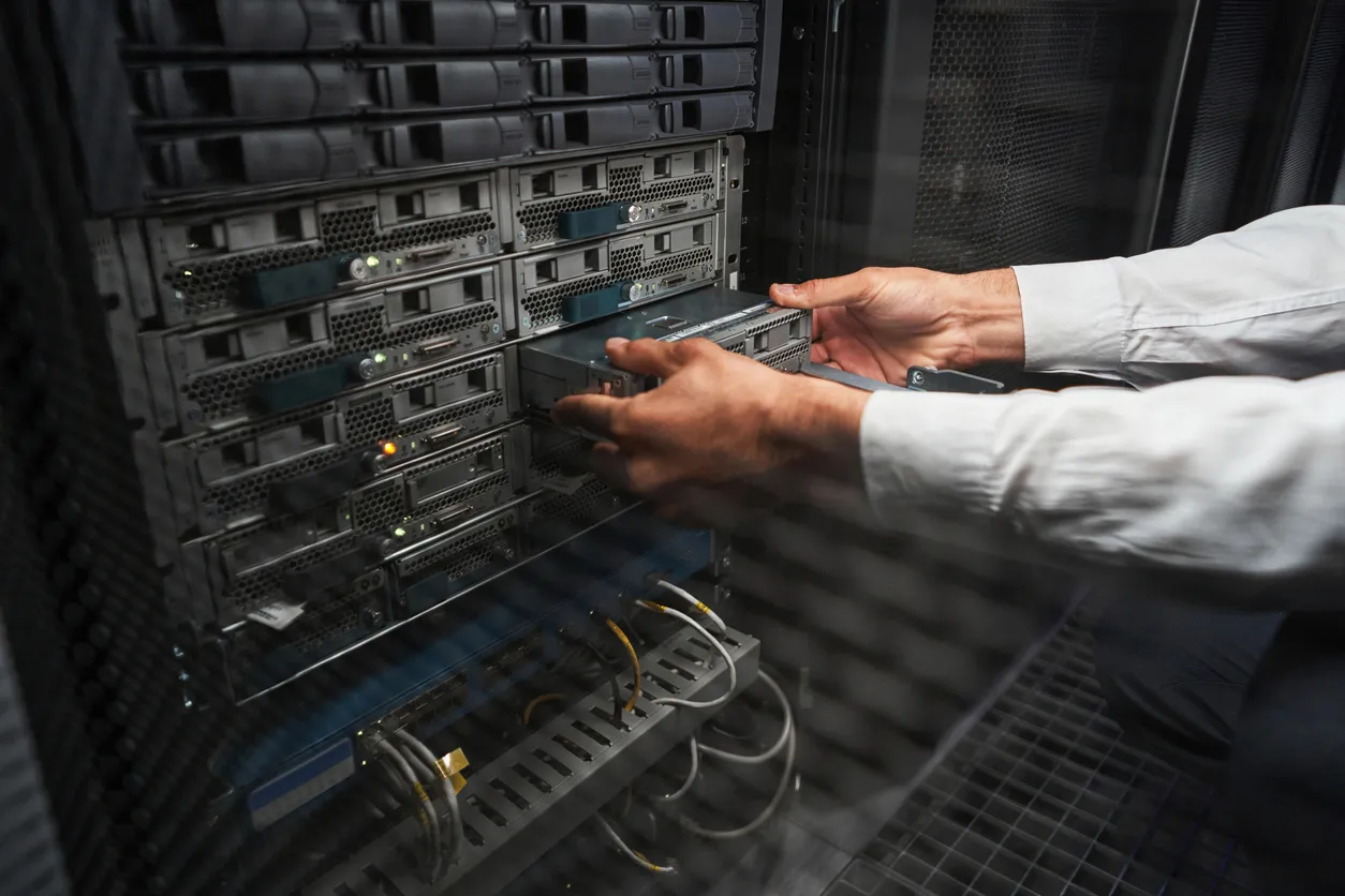 IT asset management inventory of business laptops and equipment in a Sydney office