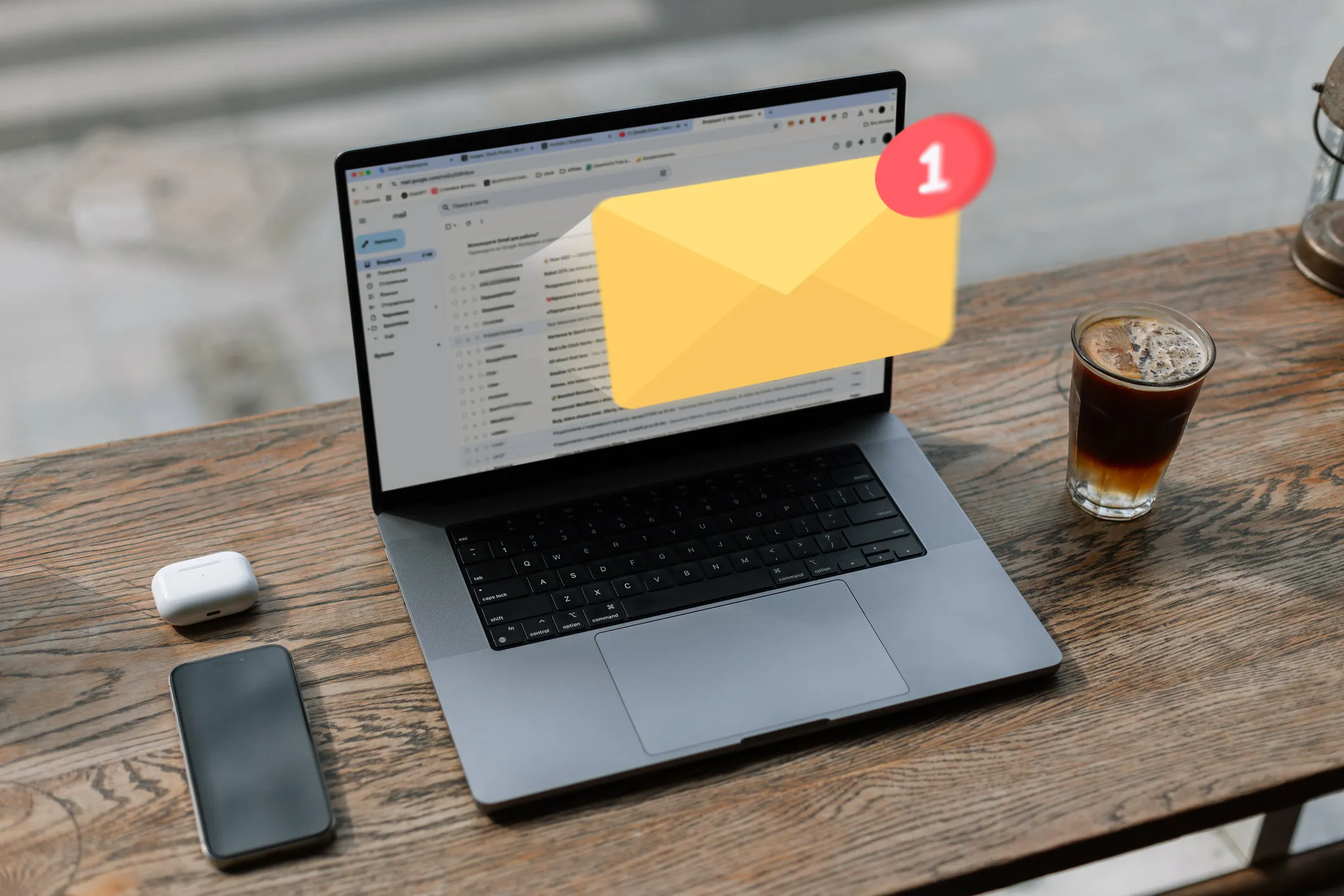 Office laptop with email client open representing a phishing simulation exercise for Australian SMEs