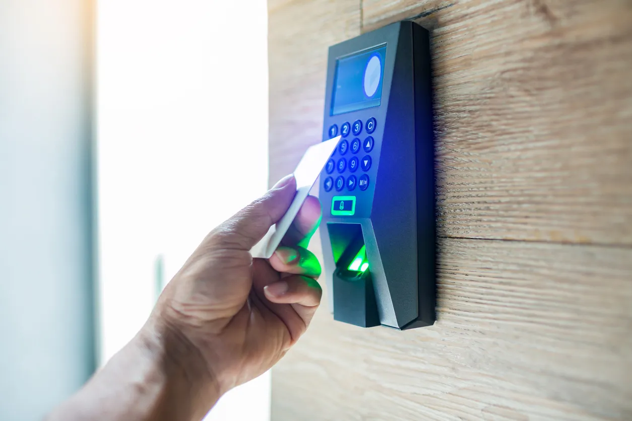 UniFi Access door reader installed by 4iT at a Sydney business entrance